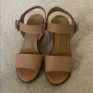 Franco Sarto blush pink wedges size 7